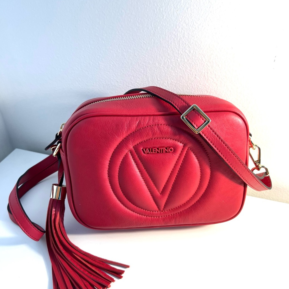Mario Valentino Vibrant Red Crossbody Bag